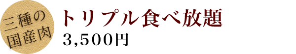 トリプル食べ放題